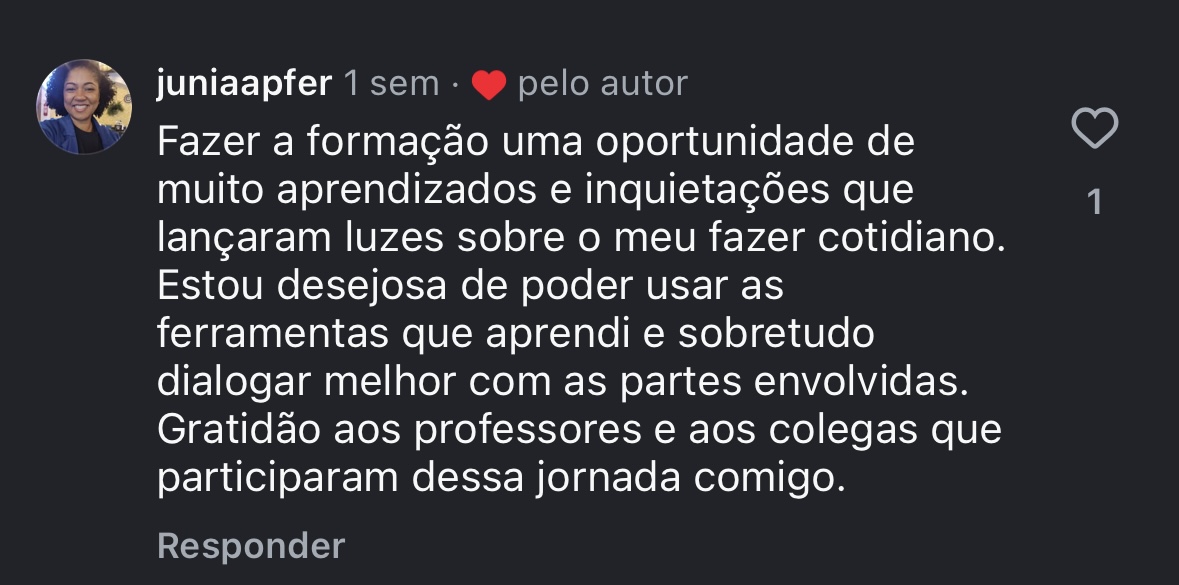 Depoimento sobre formações Quintessência